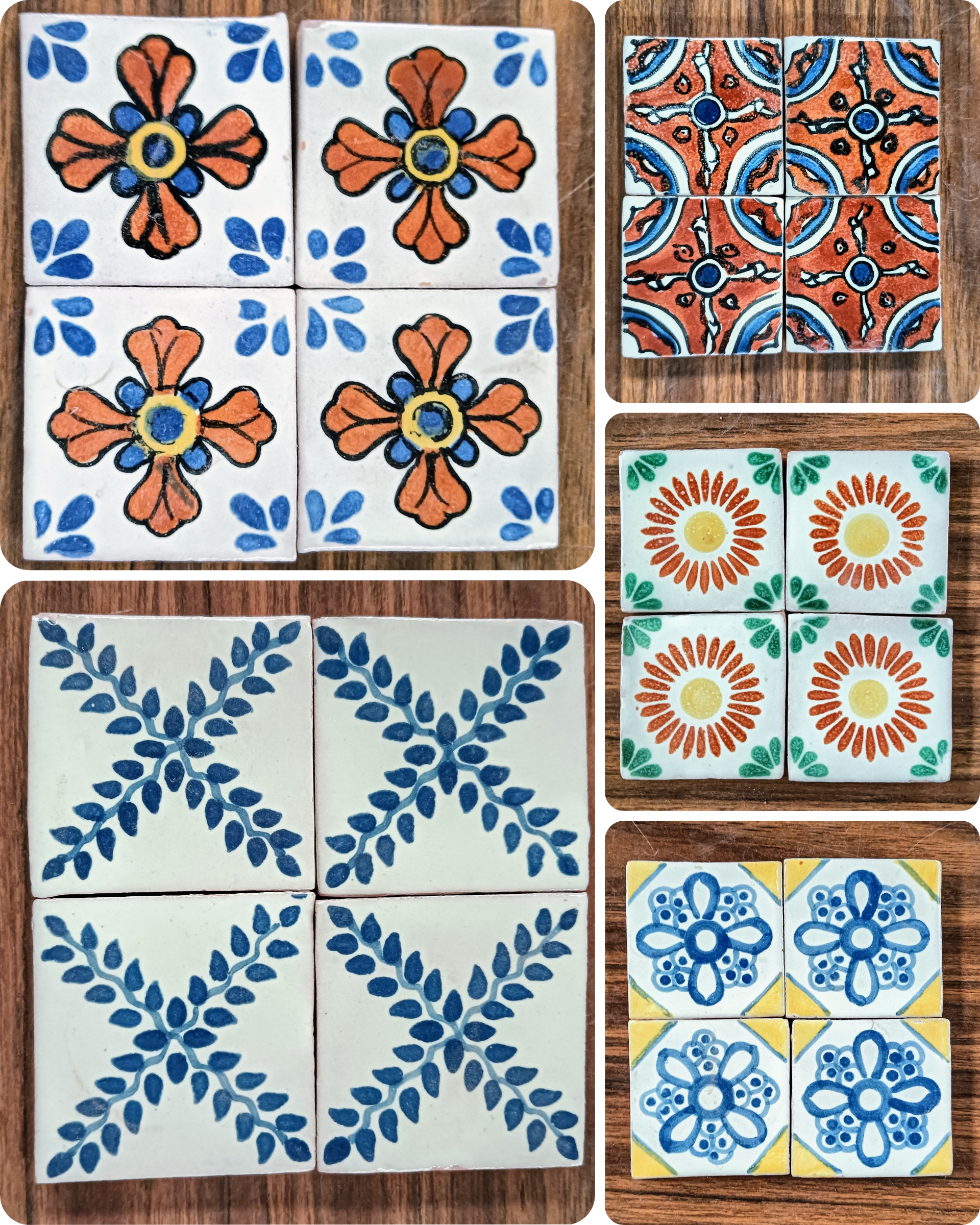 Azulejos de barro tipo talavera y detalles cerámicos